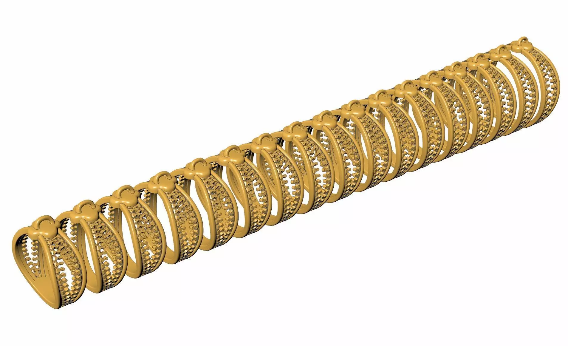 Zipper Ring 3D print model_10