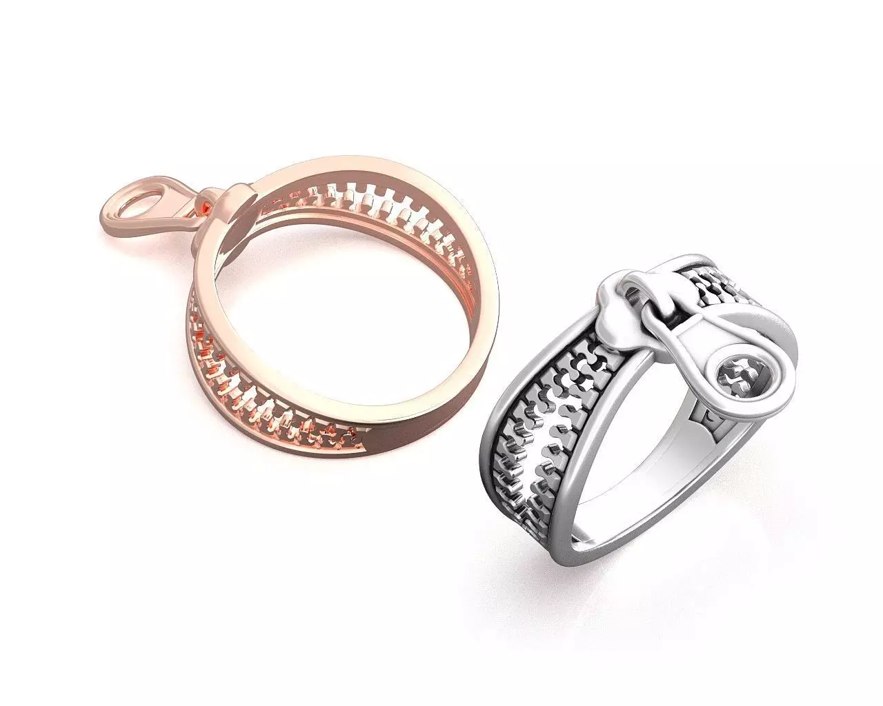 Zipper Ring 3D print model_8