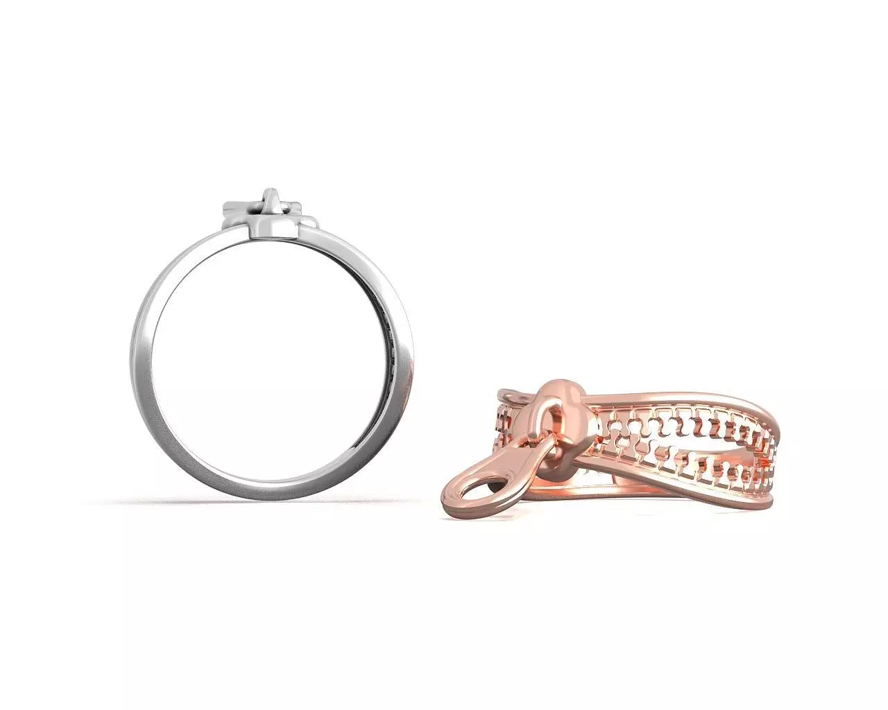 Zipper Ring 3D print model_4