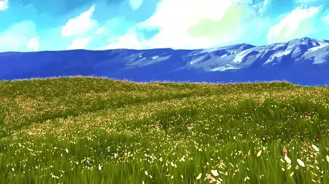 Stylized champ de fleur