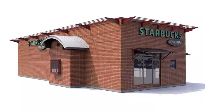Starbucks coffee shop 3D model