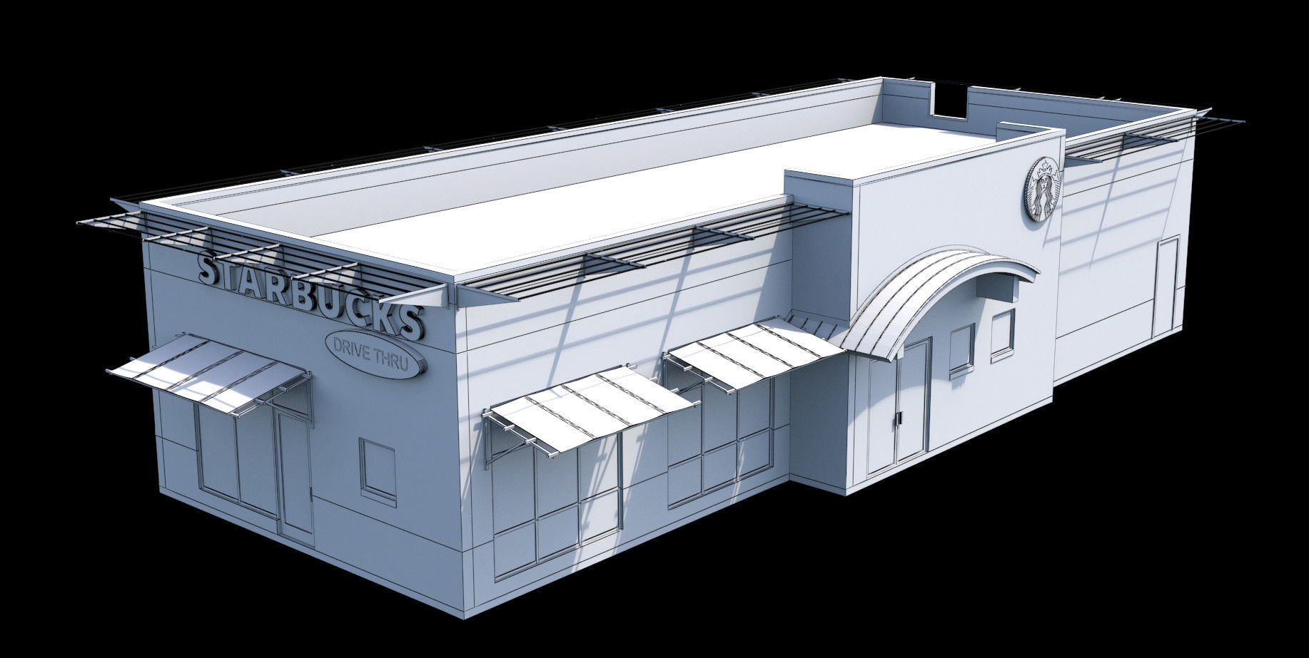 Starbucks coffee shop 3D model_8