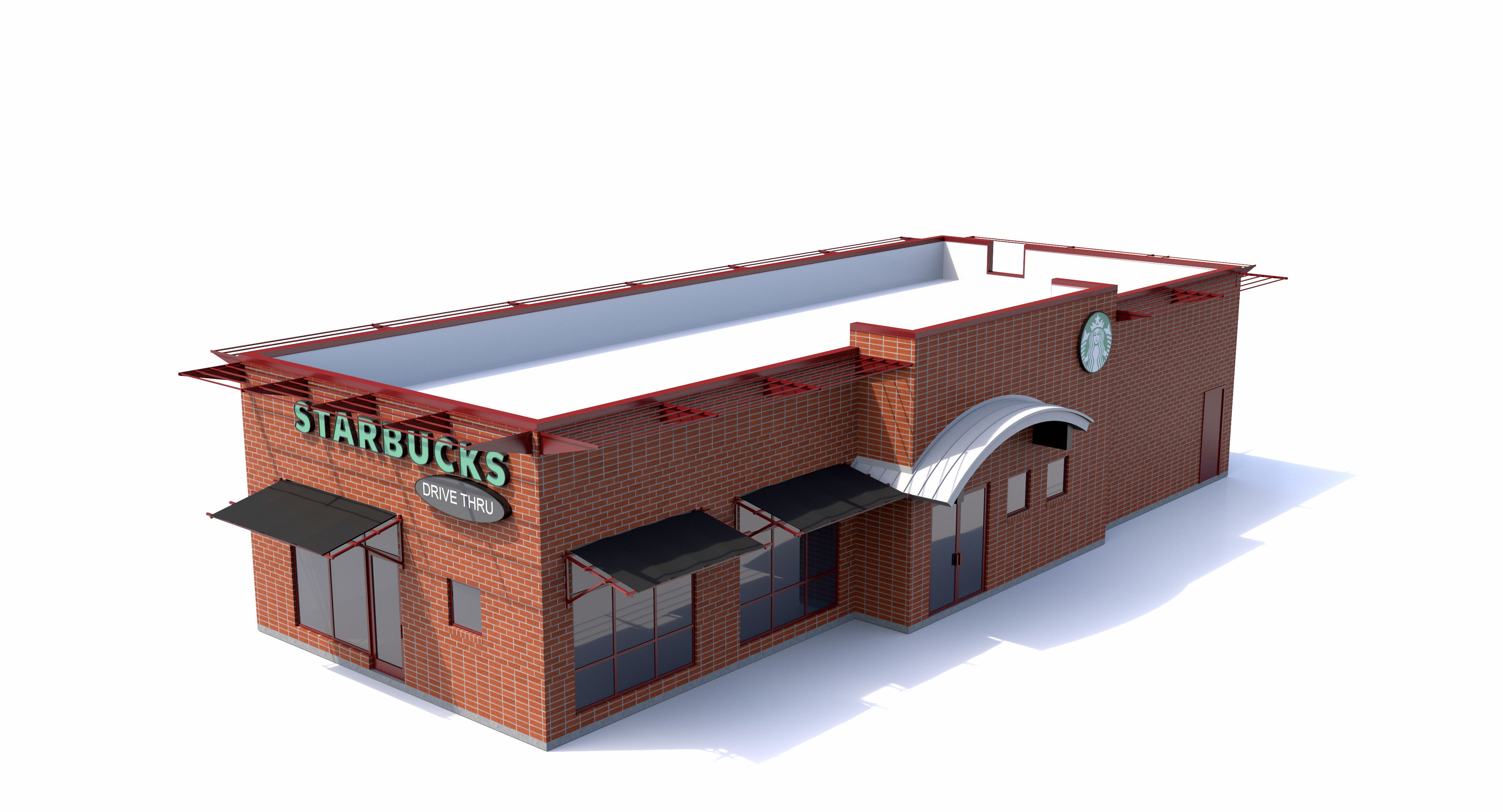Starbucks coffee shop 3D model_1