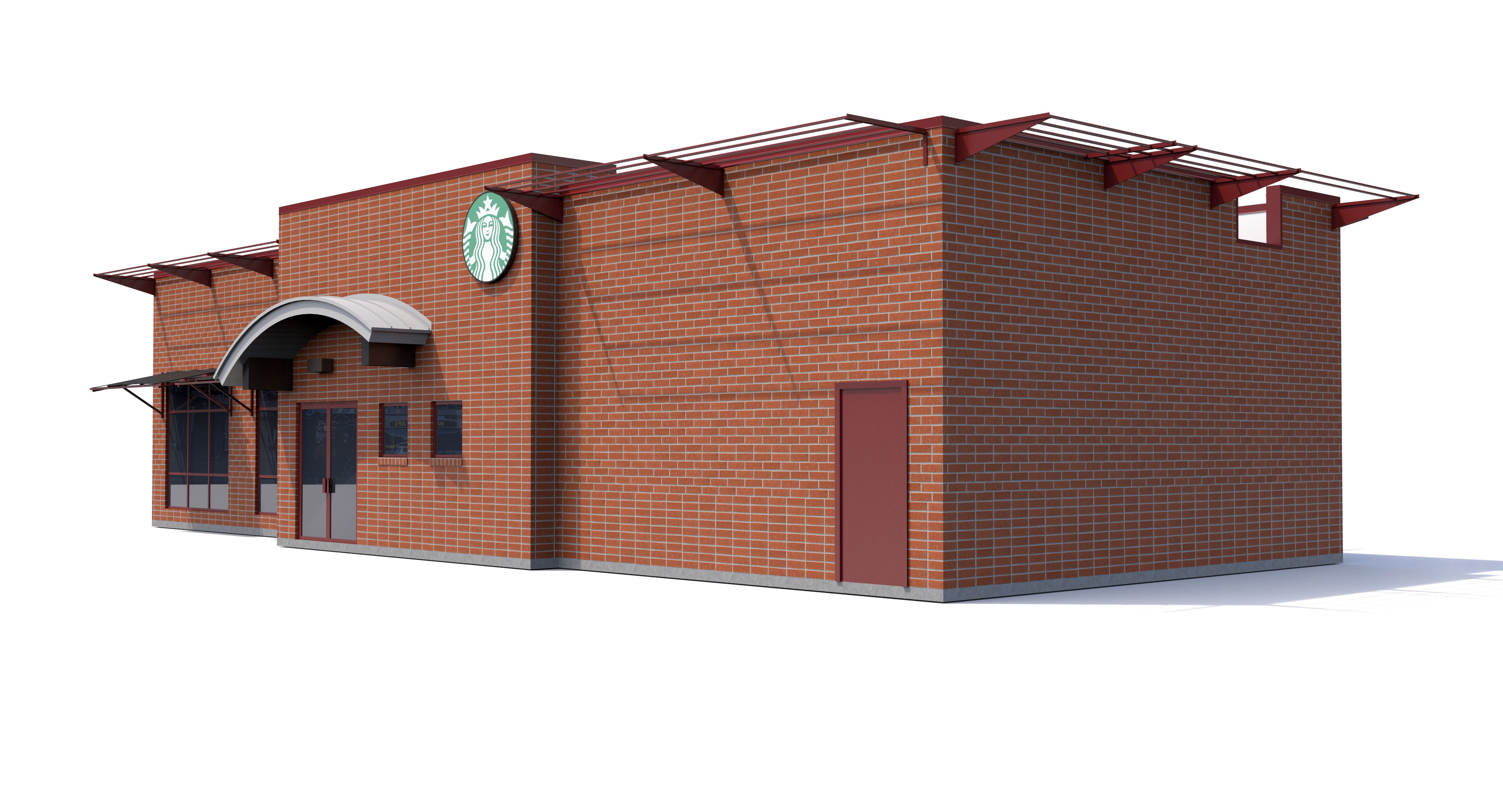 Starbucks coffee shop 3D model_5