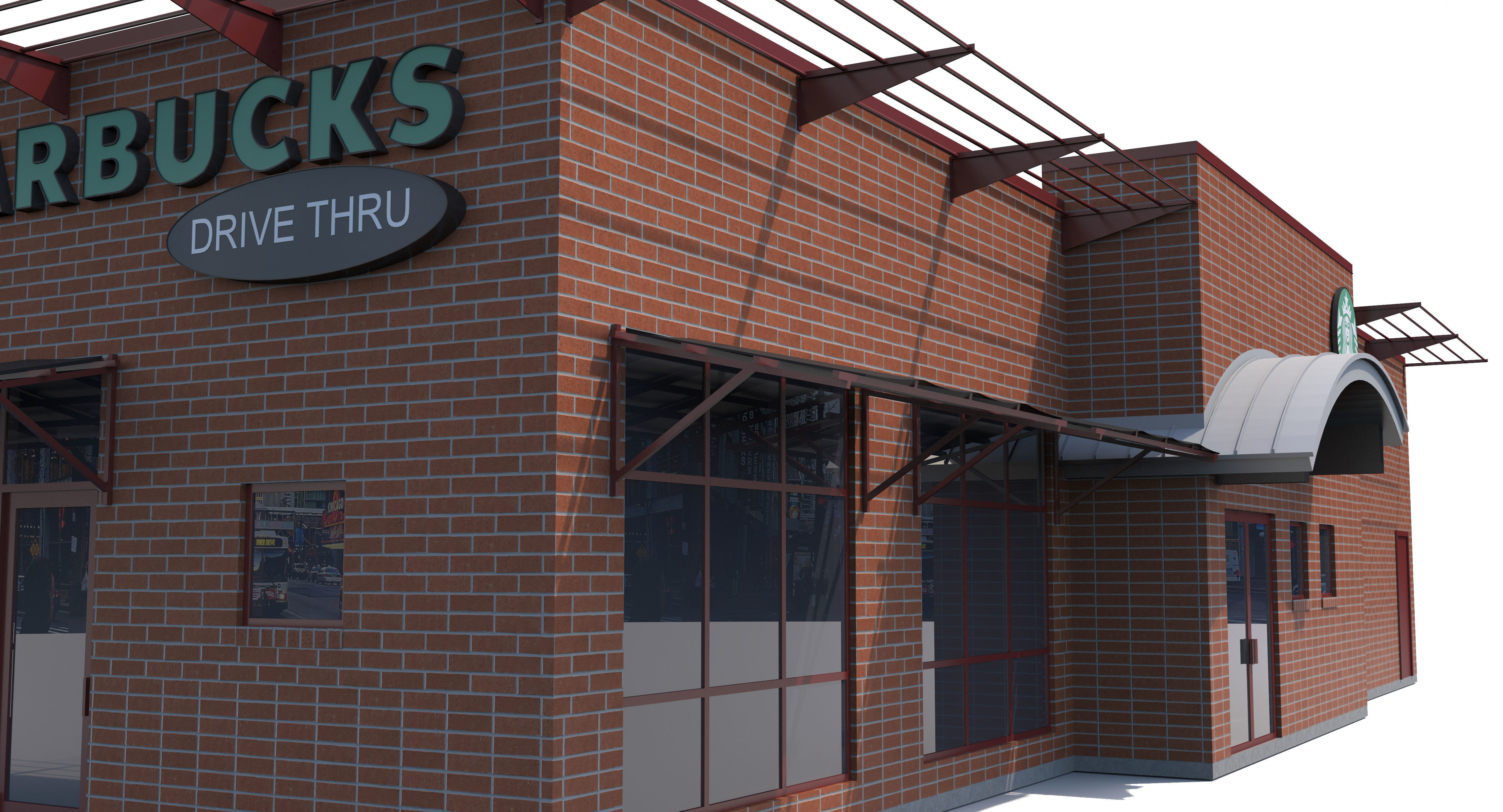 Starbucks coffee shop 3D model_7