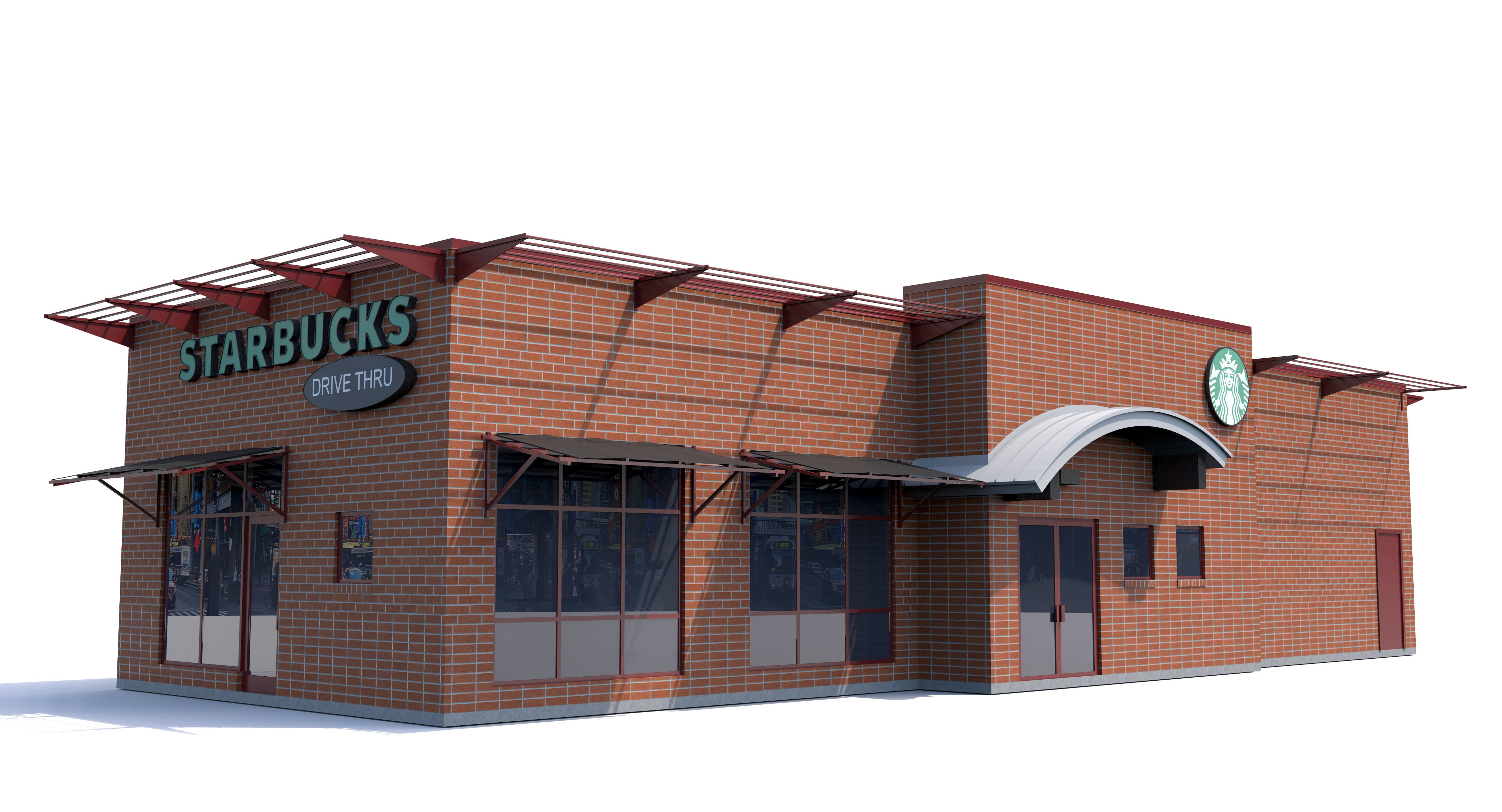 Starbucks coffee shop 3D model_6