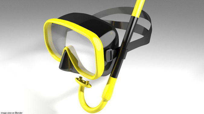 Scuba Diver Mask Type 1 3D model