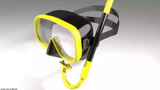 Scuba Diver Mask Type 1 3D model