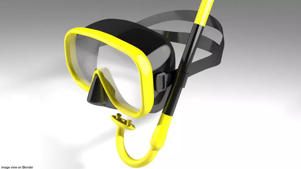Scuba Diver Mask Type 1 3D model_0