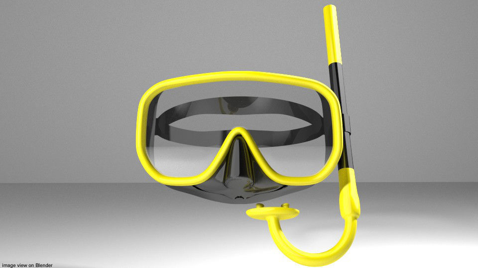 Scuba Diver Mask Type 1 3D model_1