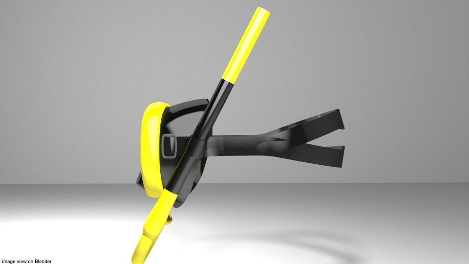 Scuba Diver Mask Type 1 3D model_2