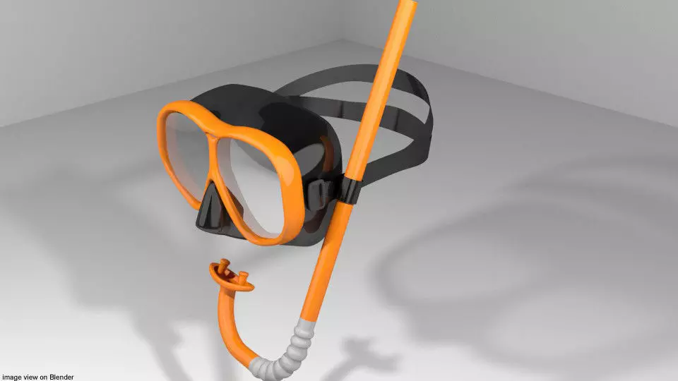 Scuba Diver Mask Type 3 3D model_0