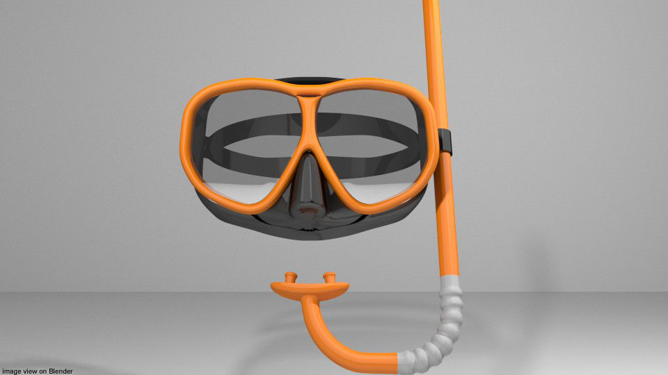Scuba Diver Mask Type 3 3D model_1