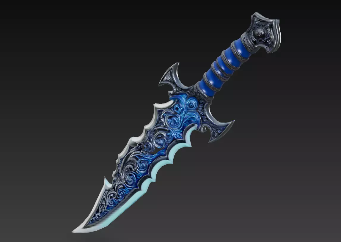 Dark Ocean Weapon Collection - Low Poly Fantasy Weapon Pack _17