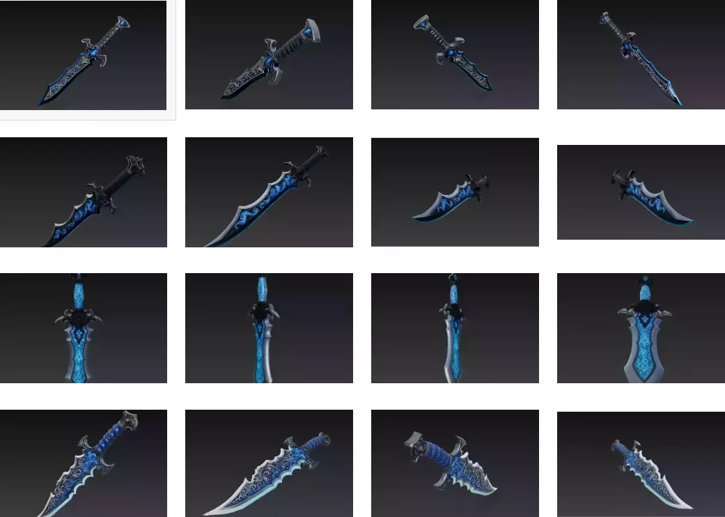 Dark Ocean Weapon Collection - Low Poly Fantasy Weapon Pack _0