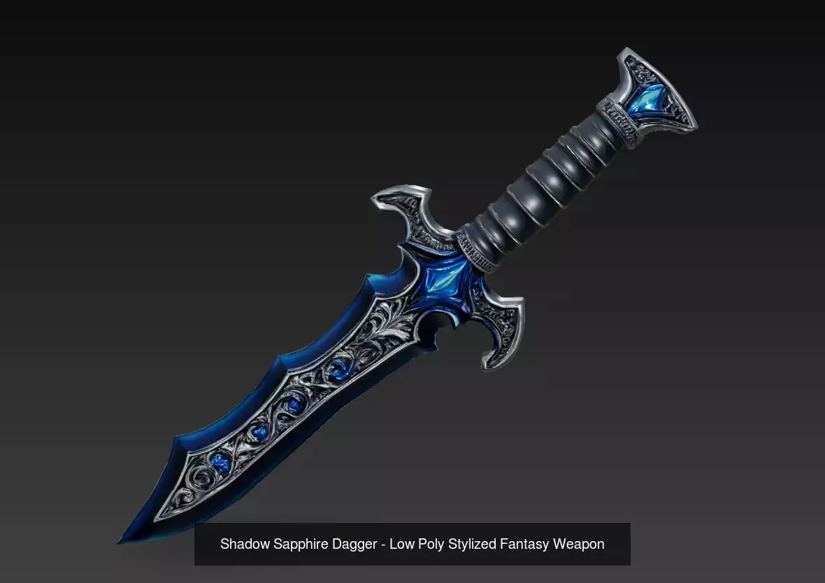 Dark Ocean Weapon Collection - Low Poly Fantasy Weapon Pack _9