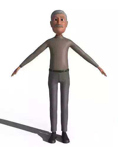 Stylized Cartoon Old Man