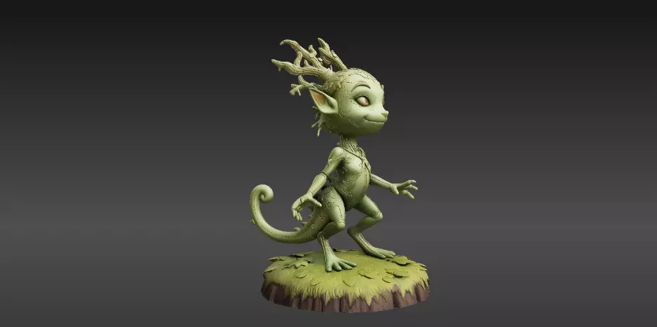 Articulated Forest Sprite 3D Model Print-Ready Collectible 3D model_2