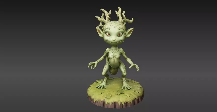 Articulated Forest Sprite 3D Model Print-Ready Collectible 3D model_3