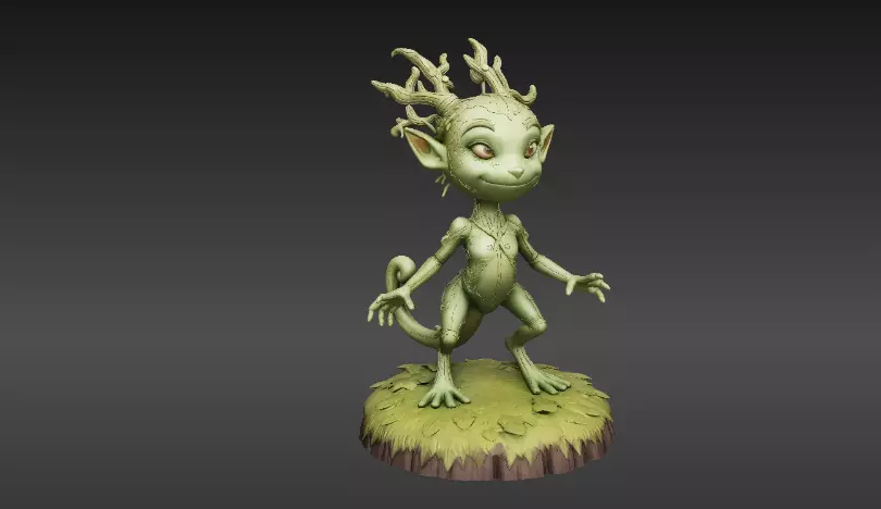Articulated Forest Sprite 3D Model Print-Ready Collectible 3D model_1
