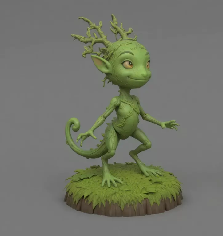 Articulated Forest Sprite 3D Model Print-Ready Collectible 3D model_5
