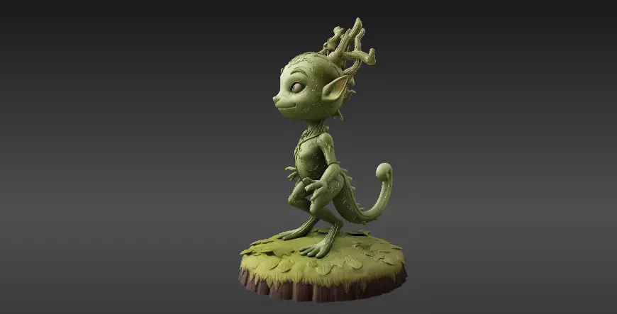 Articulated Forest Sprite 3D Model Print-Ready Collectible 3D model_4