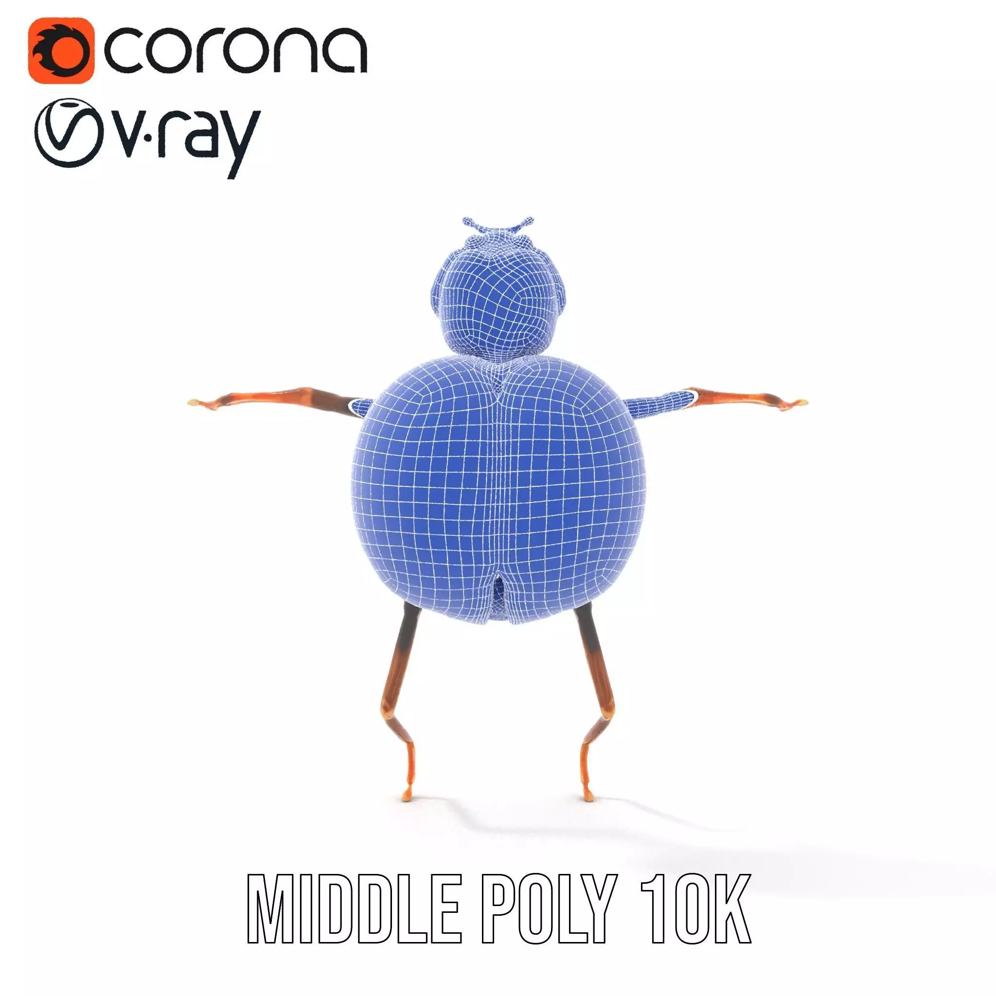 Red Ladybug Insect model pack Low-poly 3D model_19