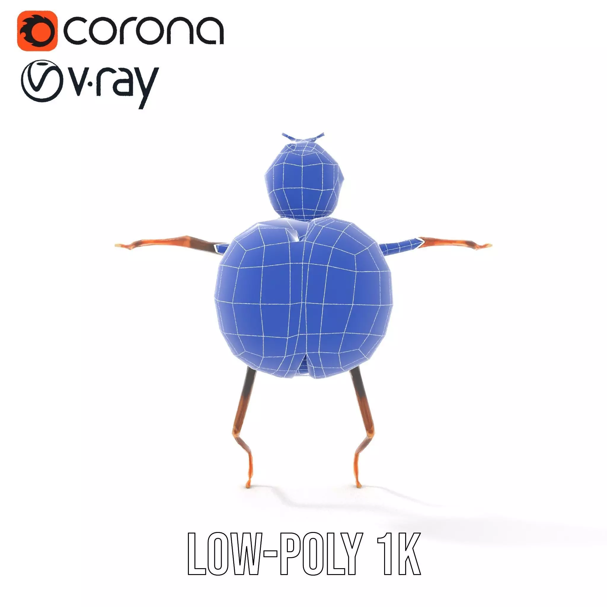 Red Ladybug Insect model pack Low-poly 3D model_26