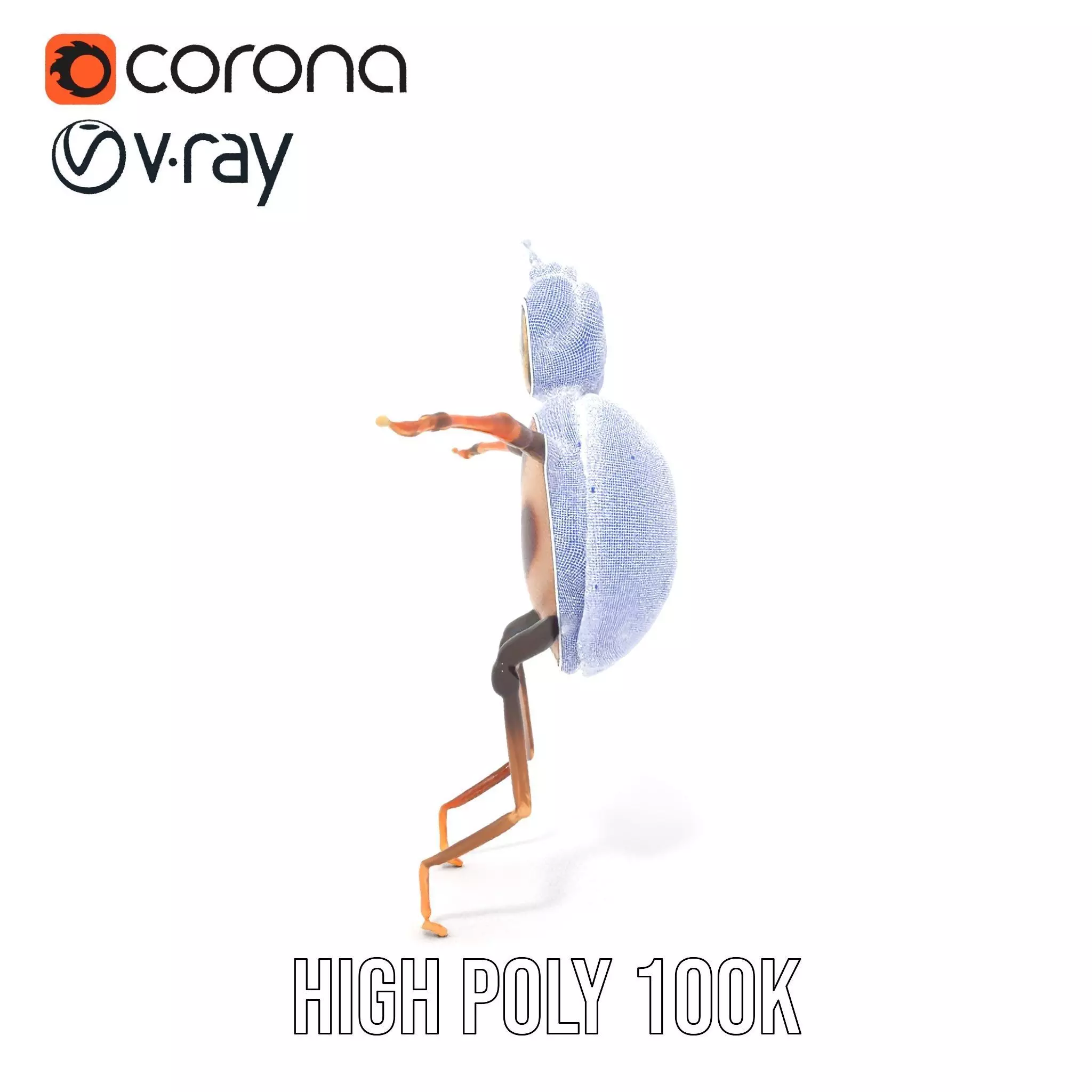 Red Ladybug Insect model pack Low-poly 3D model_35