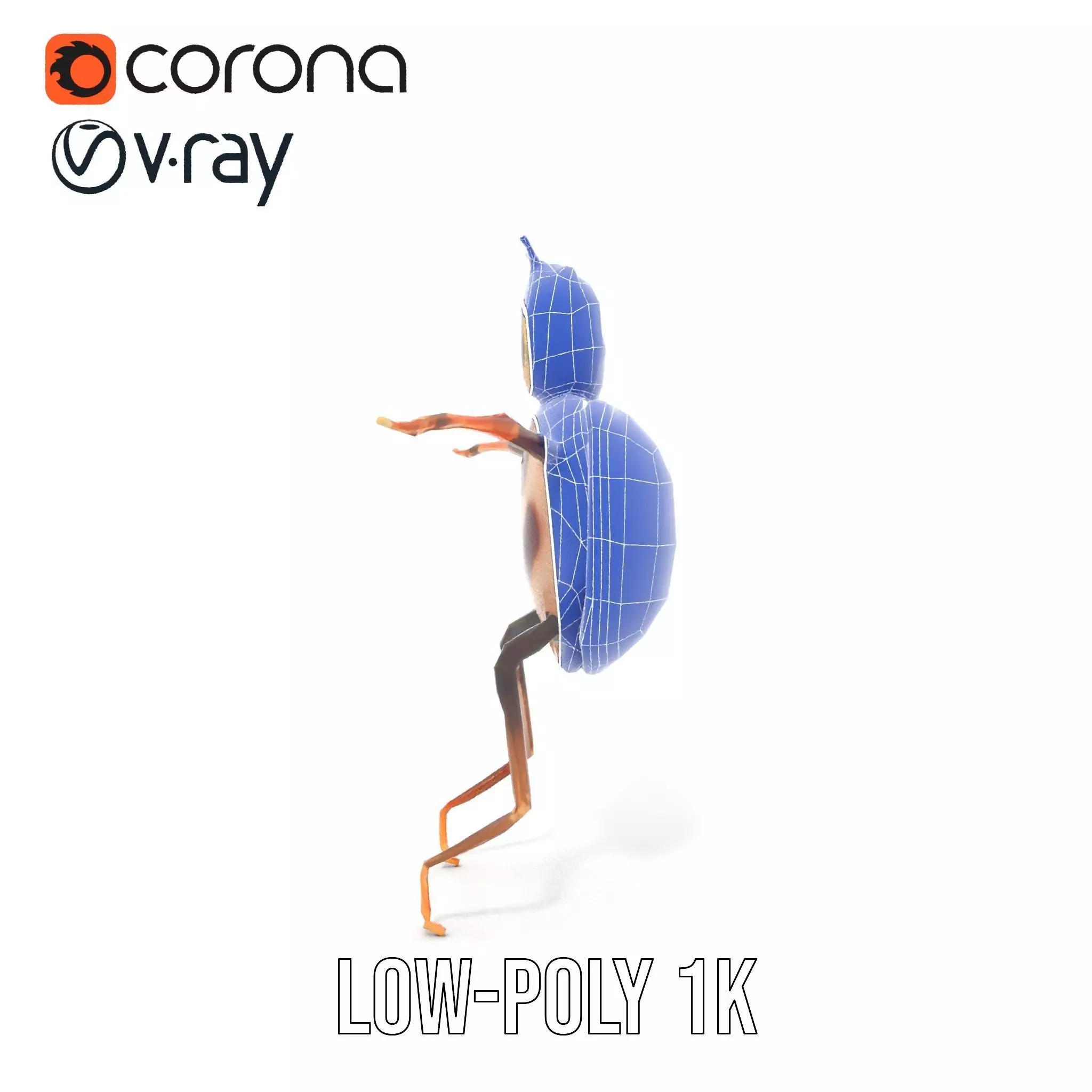 Red Ladybug Insect model pack Low-poly 3D model_31