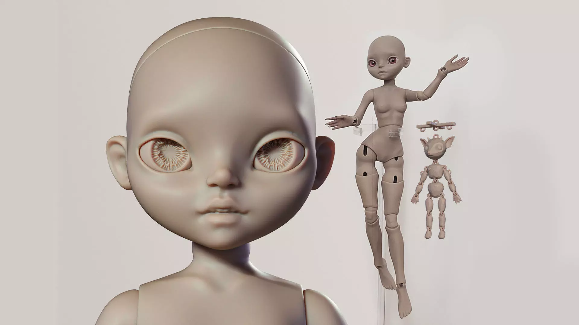20 cm BJD Doll STL 3D Printed Example 3D print model_0