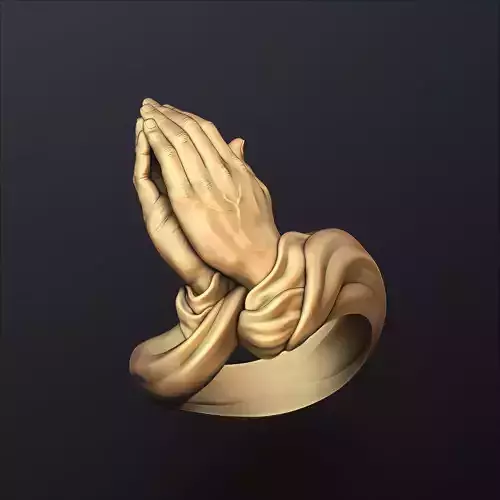 Praying Hands Ring v2