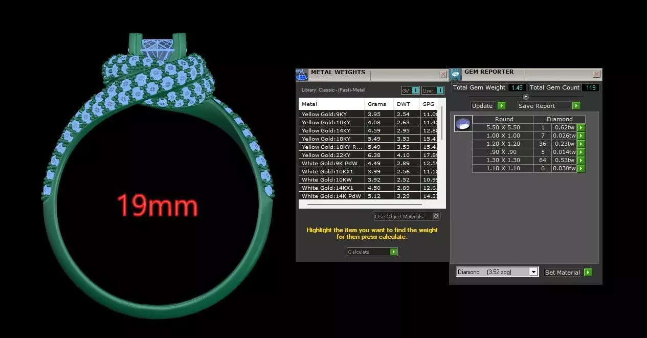 Trinity Ruban Solitaire Ring 14mm - 22 mm 3D print model_16