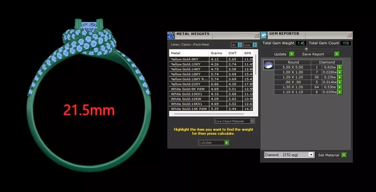 Trinity Ruban Solitaire Ring 14mm - 22 mm 3D print model_21