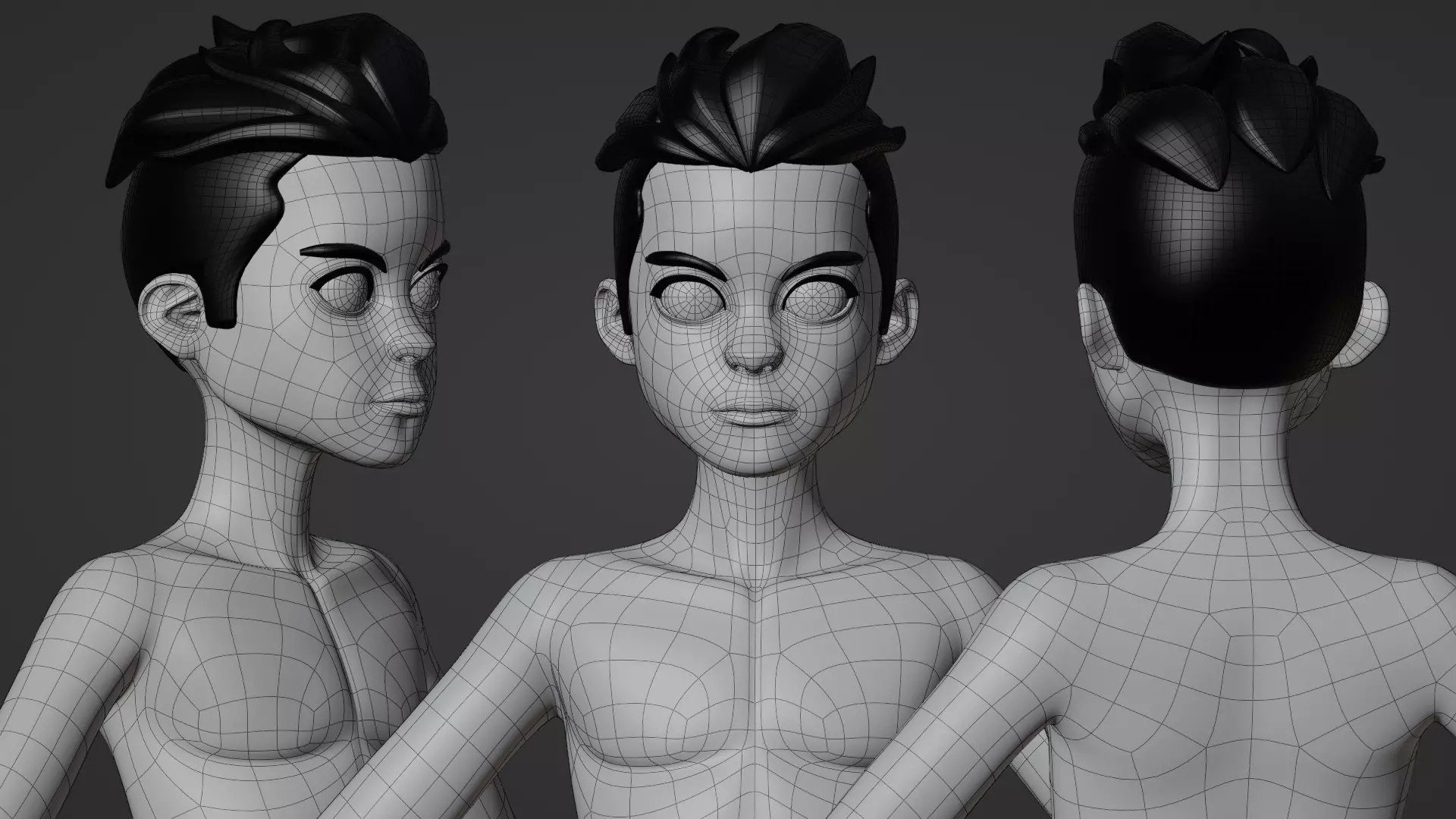 stylized little alex base mesh Low-poly 3D model Low-poly 3D model_9