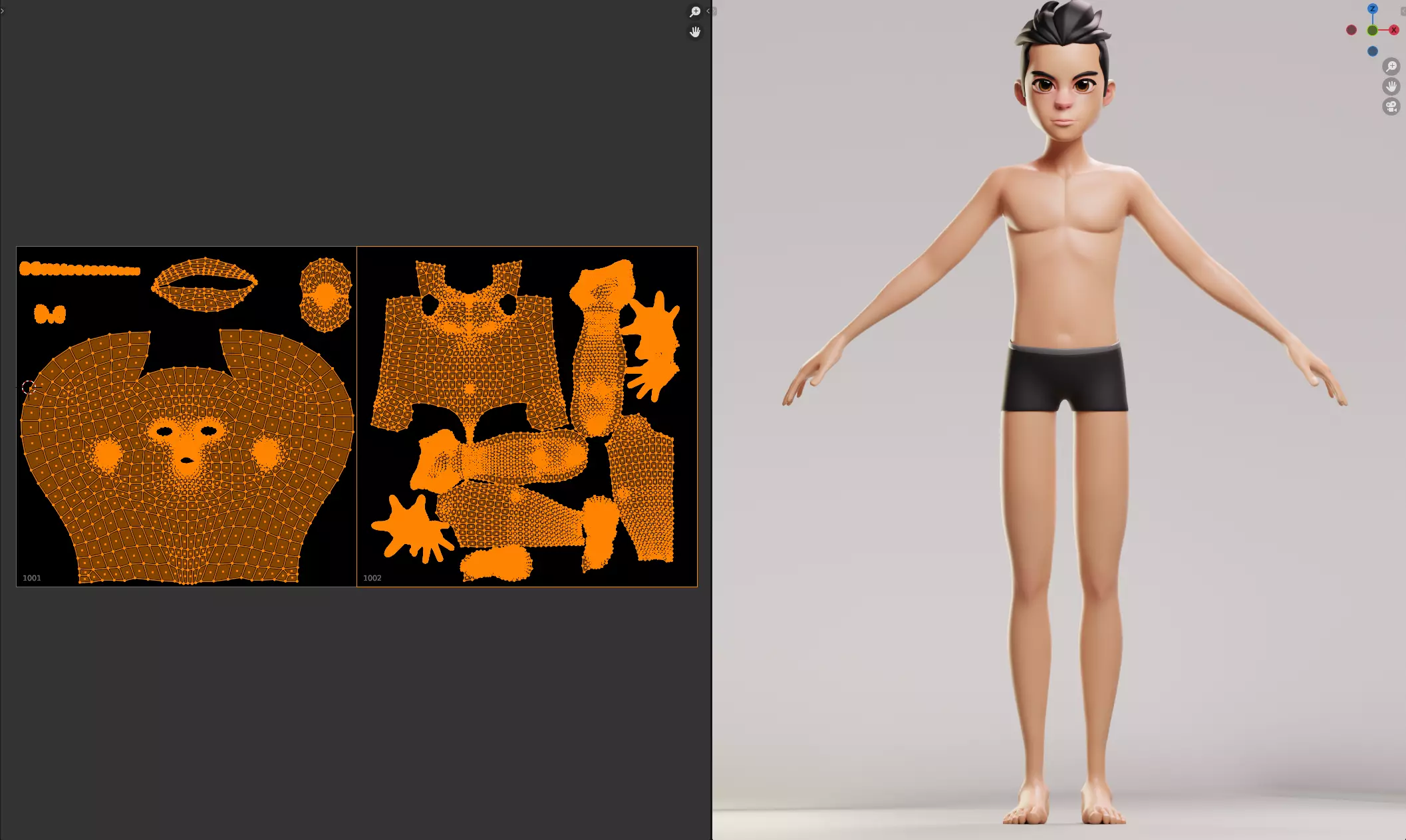 stylized little alex base mesh Low-poly 3D model Low-poly 3D model_10