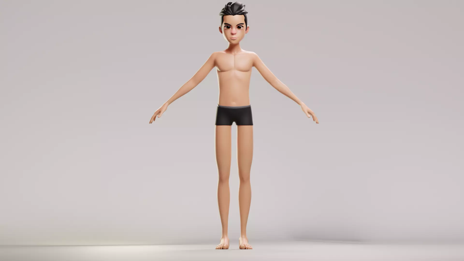 stylized little alex base mesh Low-poly 3D model Low-poly 3D model_1