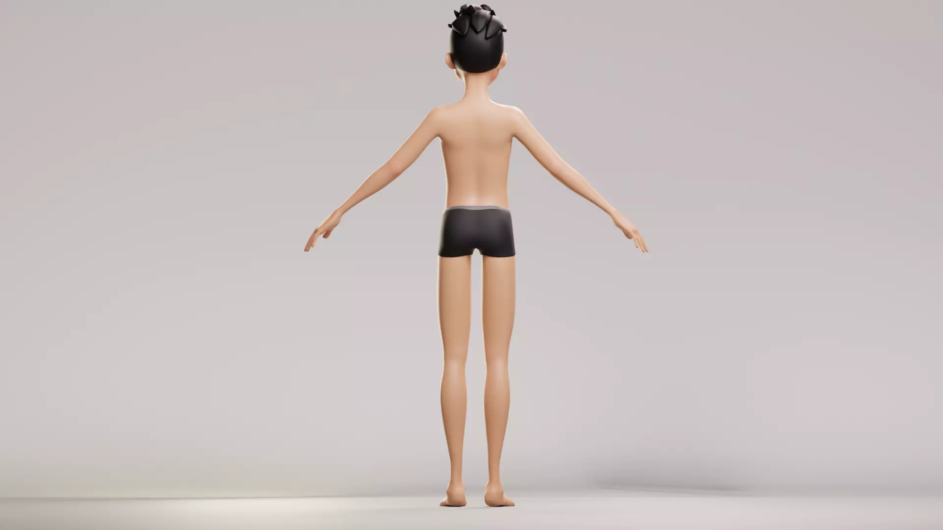 stylized little alex base mesh Low-poly 3D model Low-poly 3D model_2