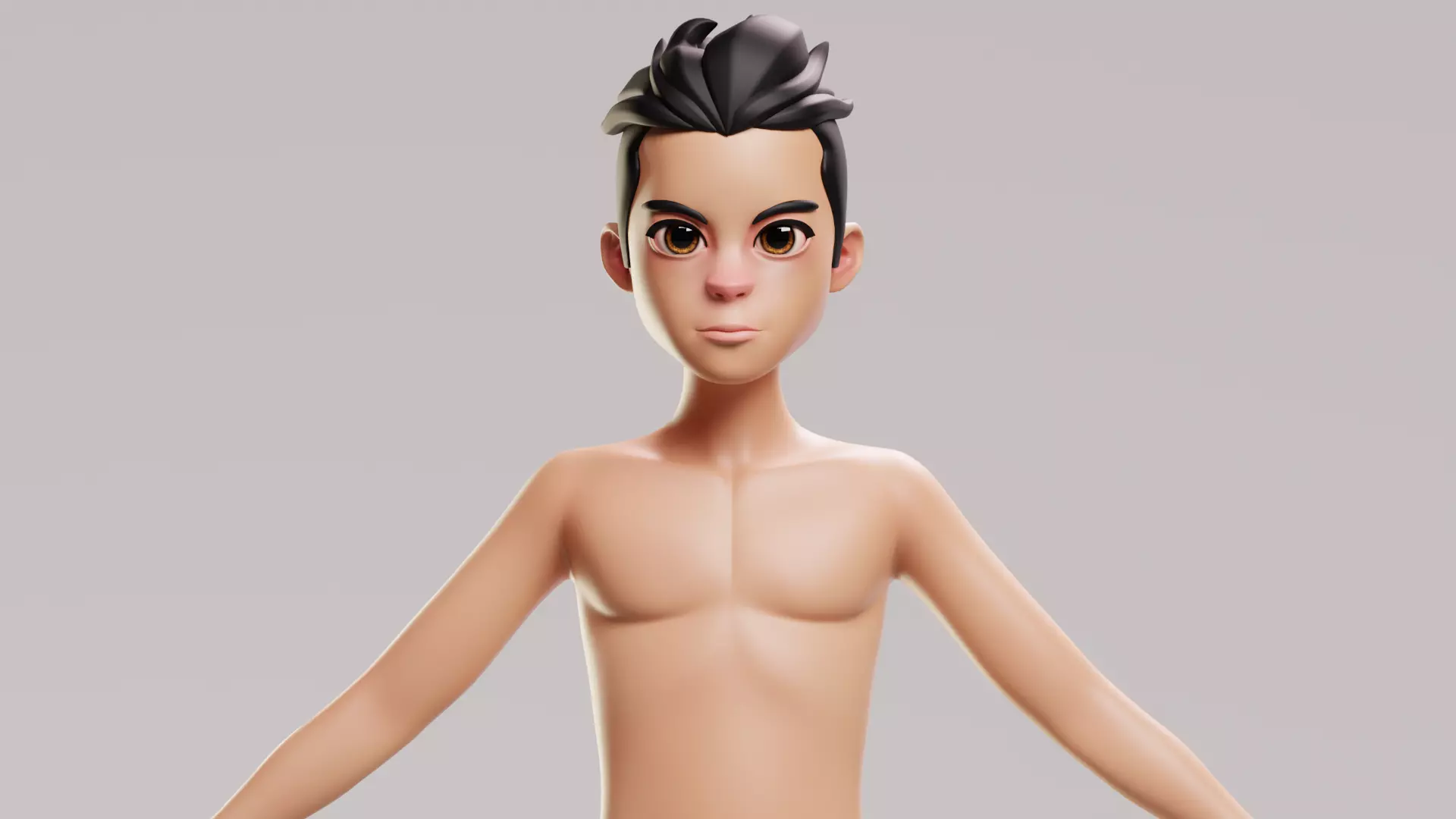 stylized little alex base mesh Low-poly 3D model Low-poly 3D model_3