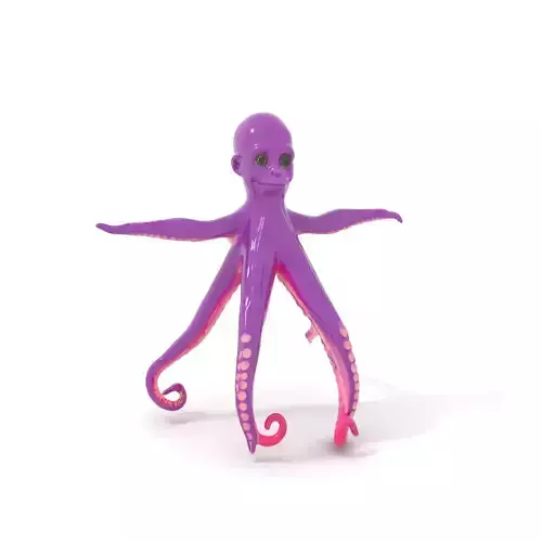 Purple Octopus Character model pack Low-poly 3D model Purple Octopus Character model pack Low-poly 3D model