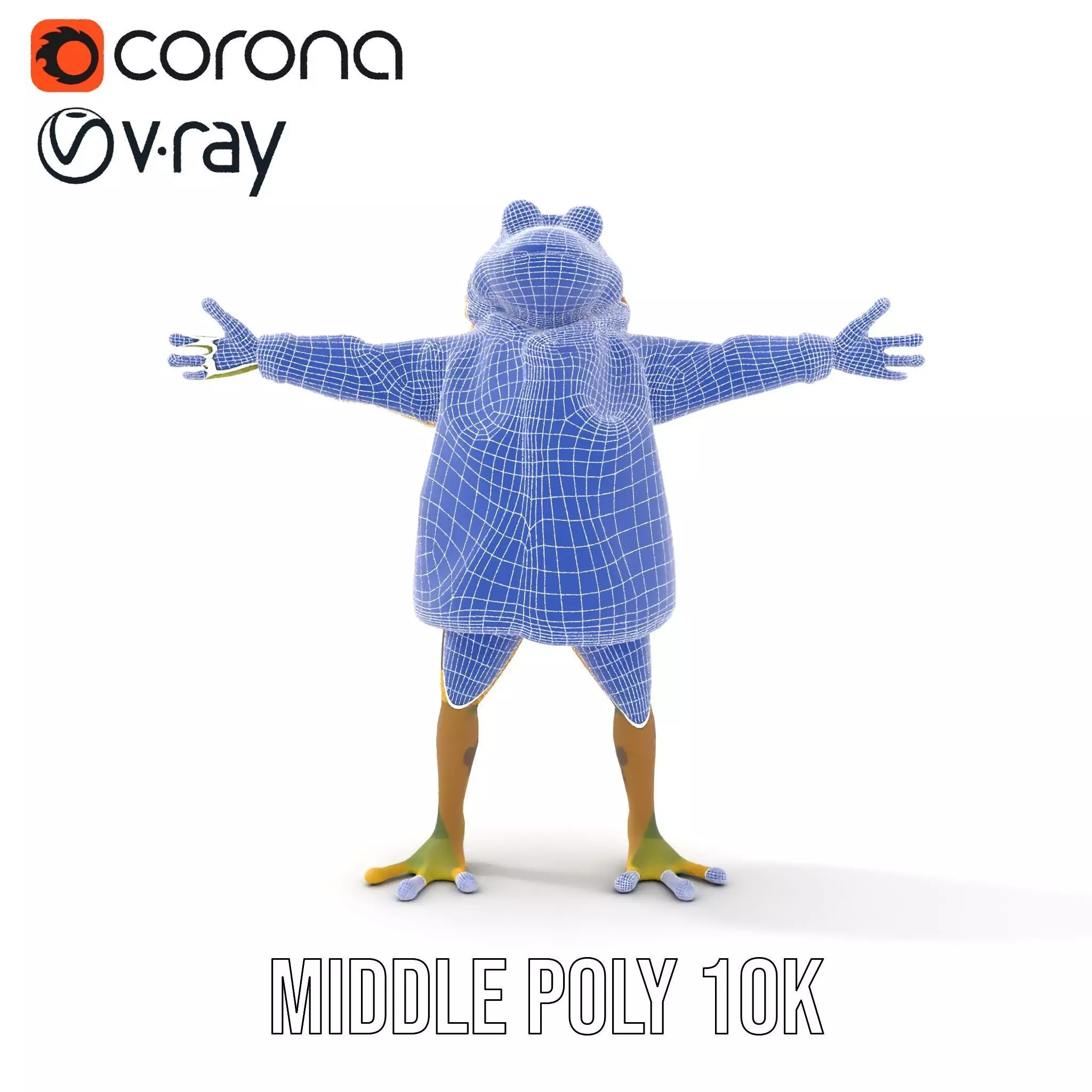 Cheerful Frog Raincoat model pack Low-poly 3D model_30