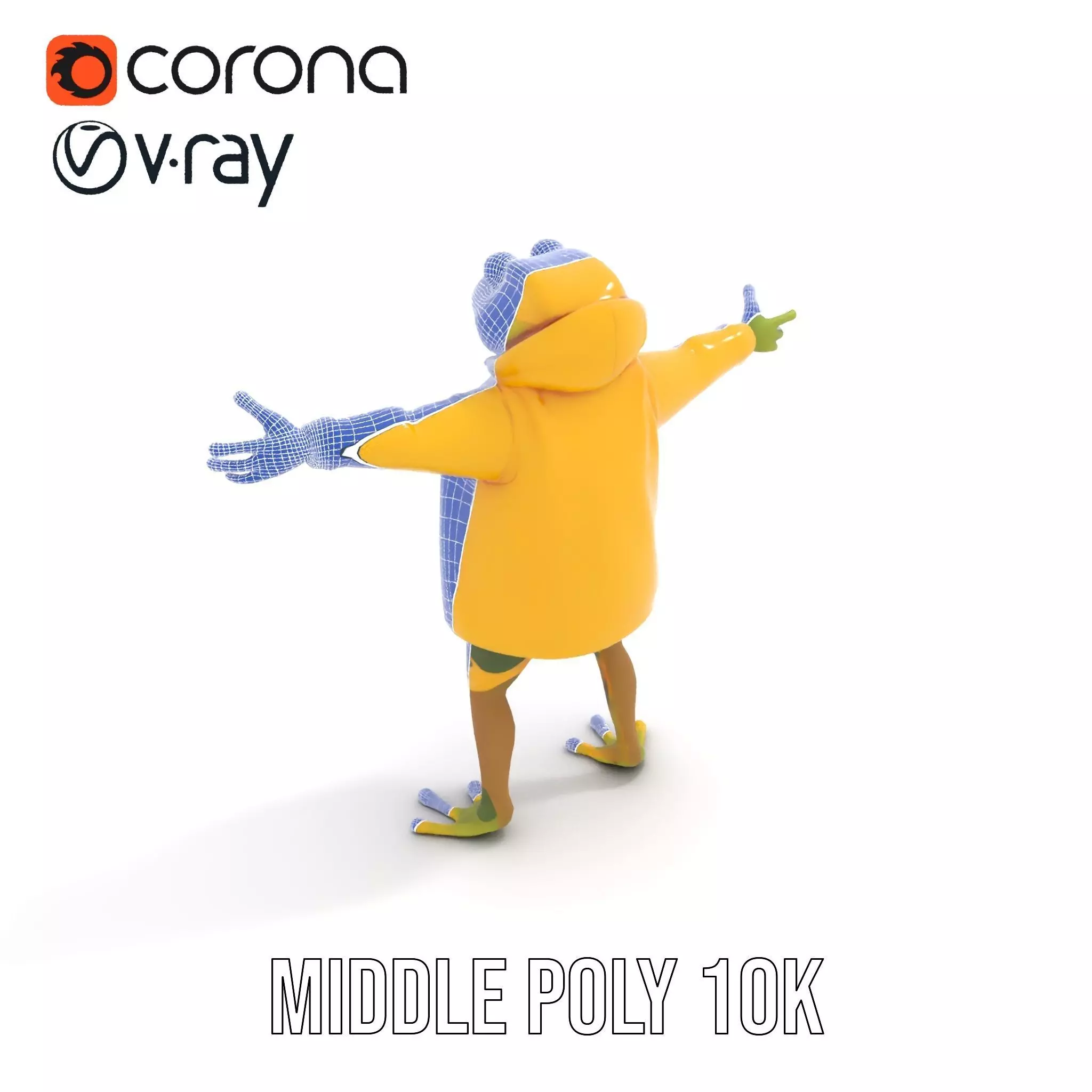 Cheerful Frog Raincoat model pack Low-poly 3D model_20