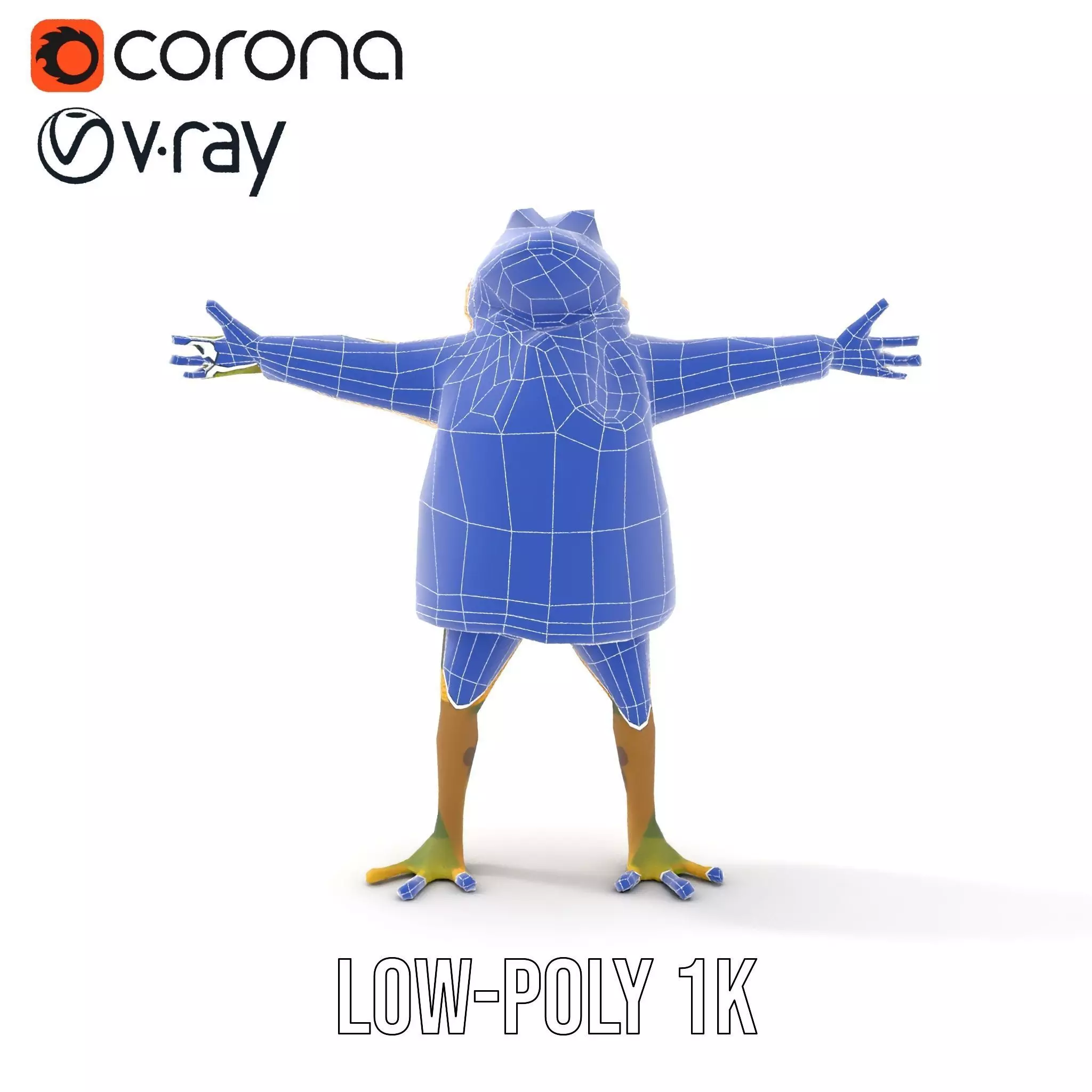 Cheerful Frog Raincoat model pack Low-poly 3D model_31