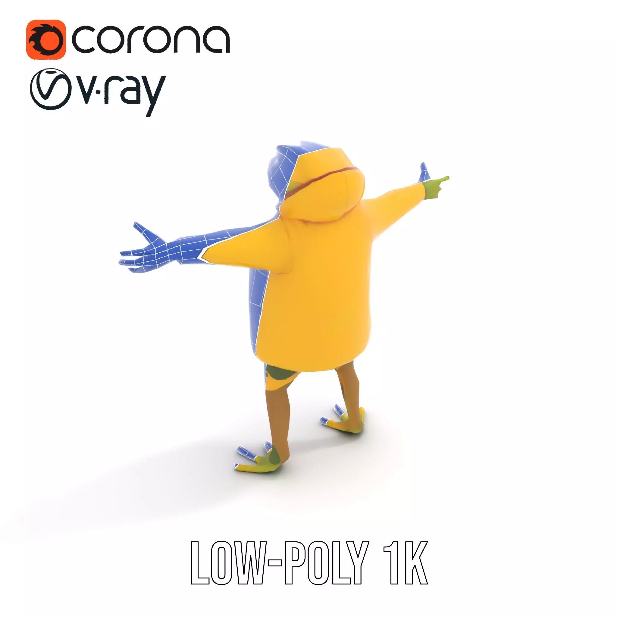 Cheerful Frog Raincoat model pack Low-poly 3D model_24