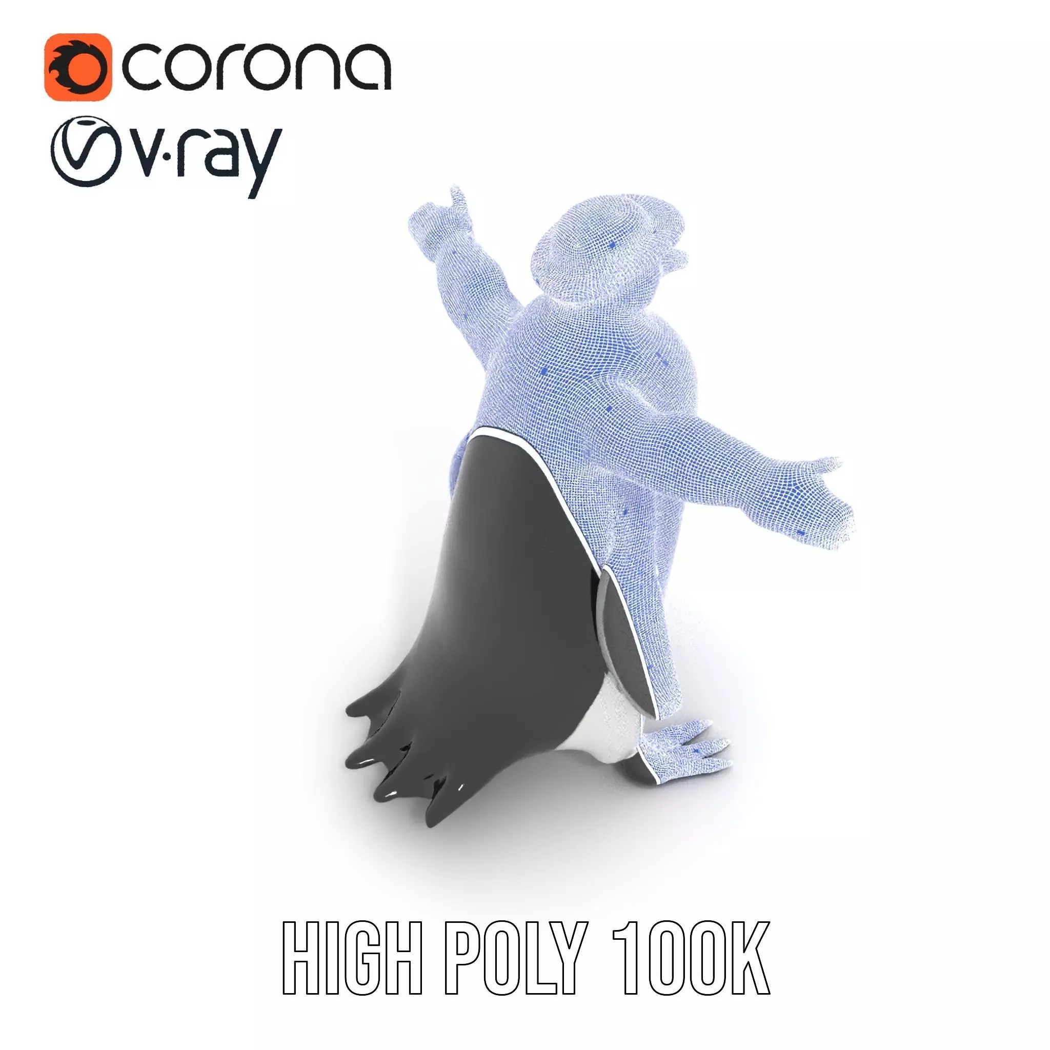 Dapper Penguin model pack Low-poly 3D model_33