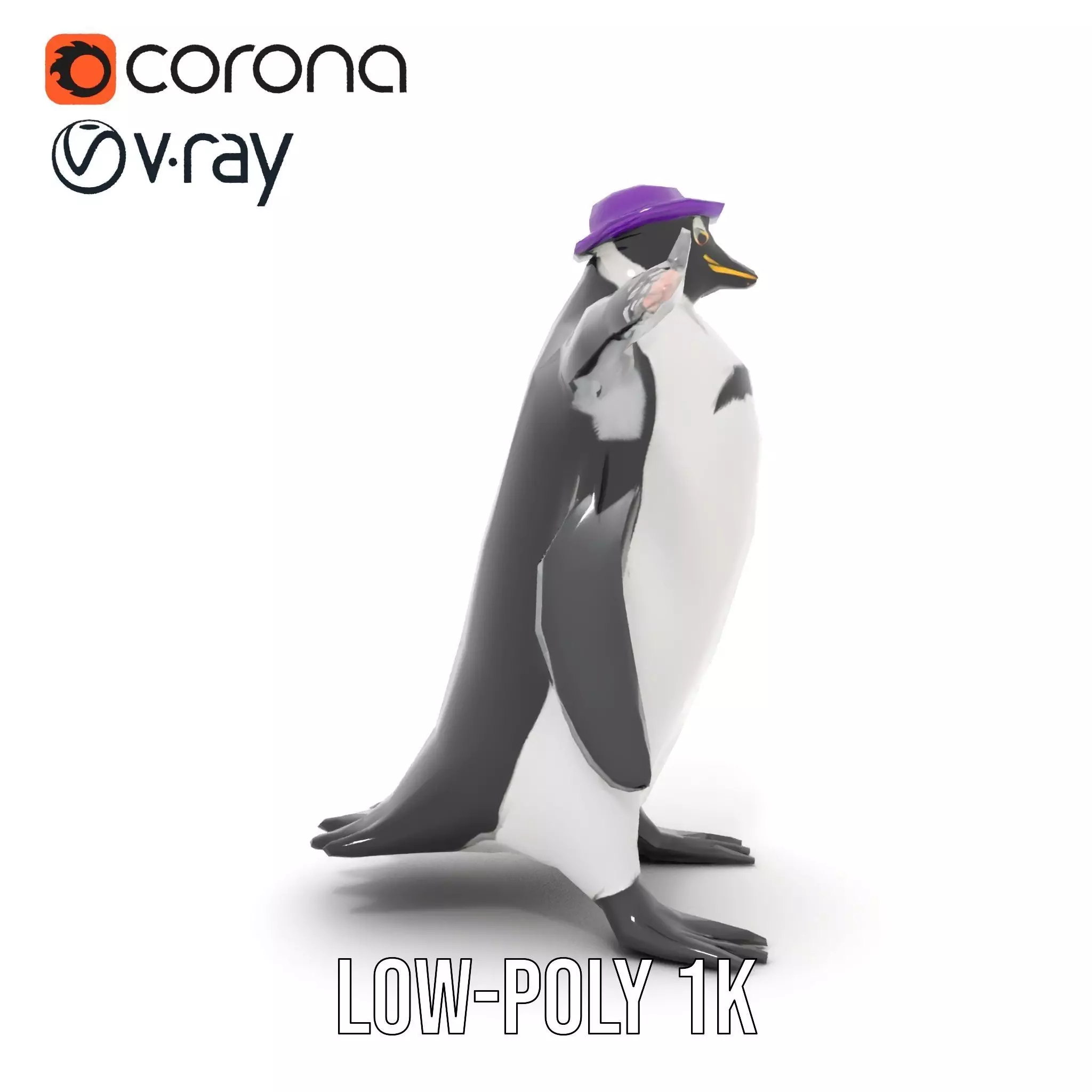 Dapper Penguin model pack Low-poly 3D model_27