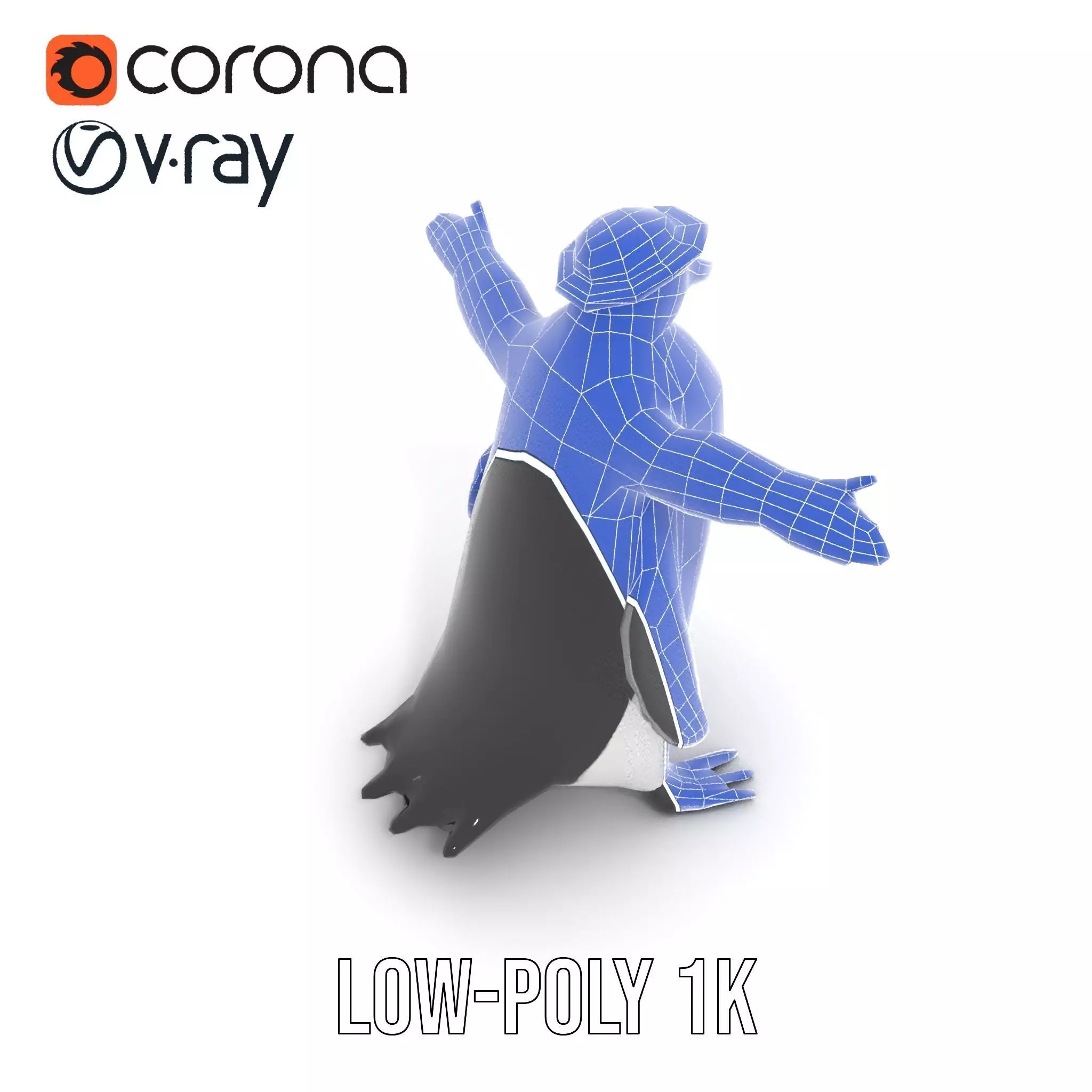 Dapper Penguin model pack Low-poly 3D model_13