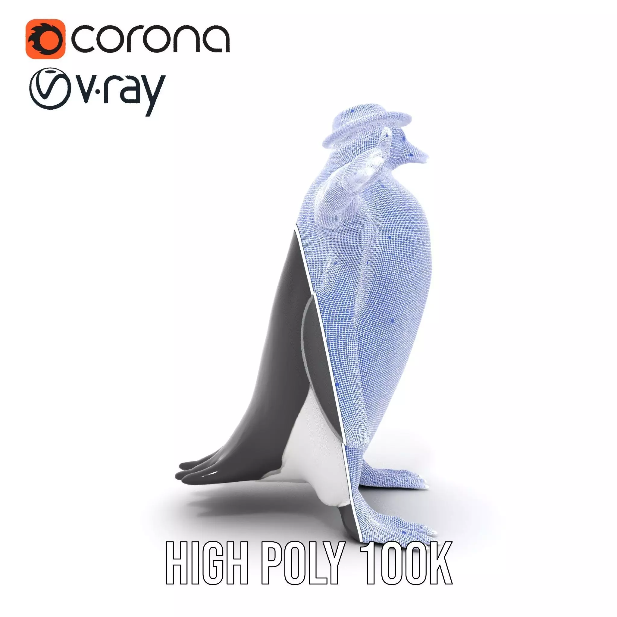 Dapper Penguin model pack Low-poly 3D model_34