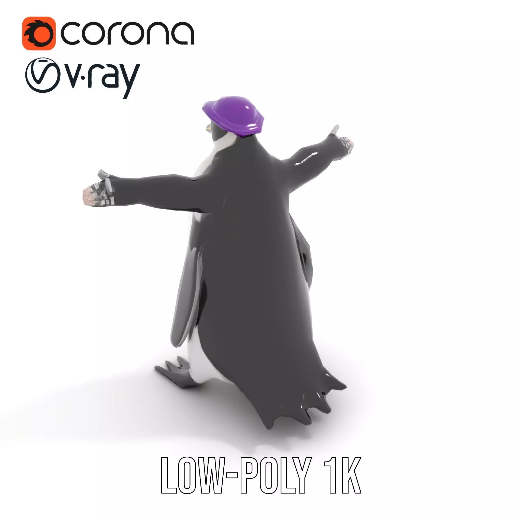 Dapper Penguin model pack Low-poly 3D model_8