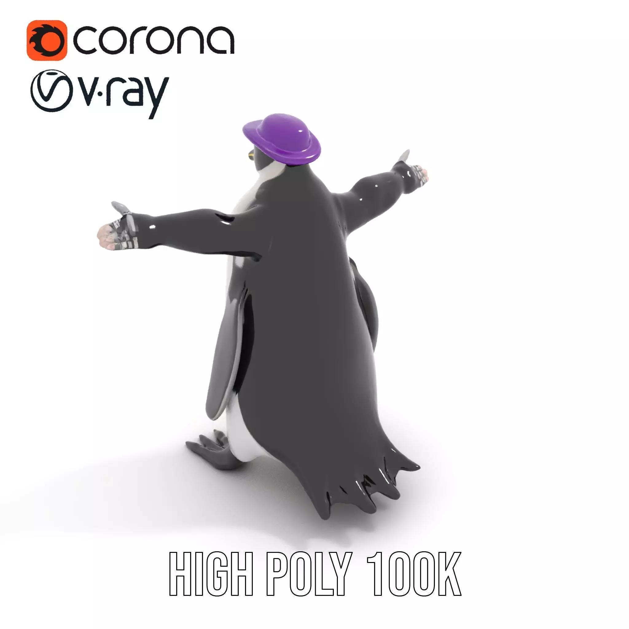 Dapper Penguin model pack Low-poly 3D model_19